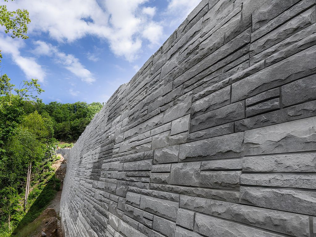 structural retaining wall blocks project by stone strong systems