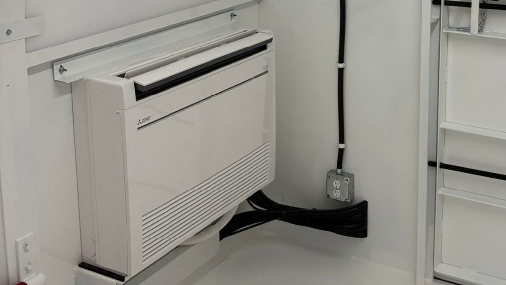 ventilation inside a red dog mobile storm shelter to make it more comfortable